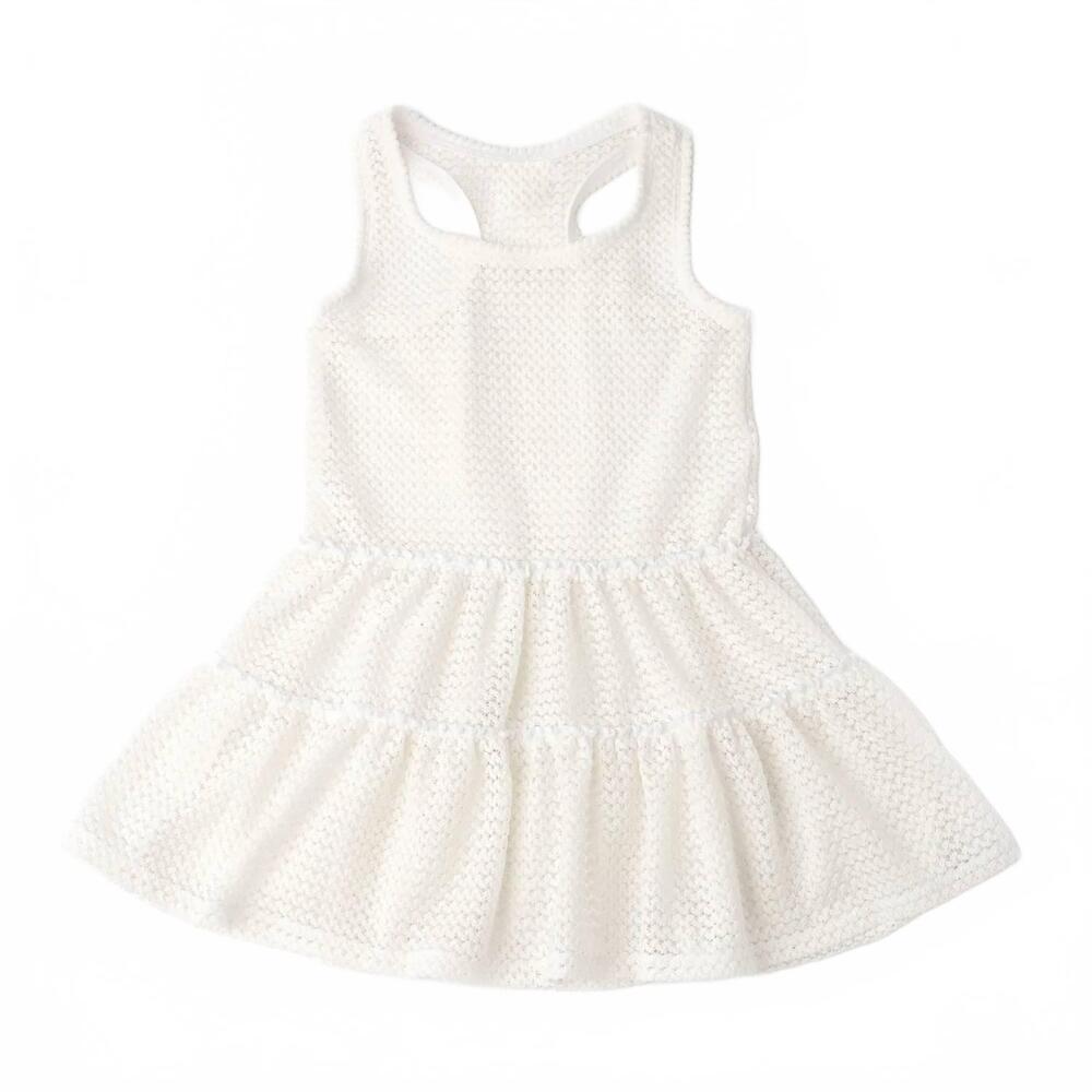 NEW SHADE CRITTERS kids' crochet tank dress cover up in white